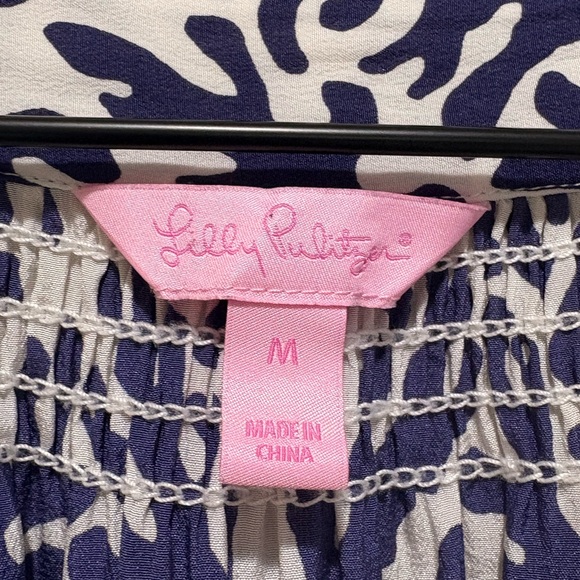 Lilly Pulitzer Elsa 1/4 Button Silk Blouse - Picture 4 of 5